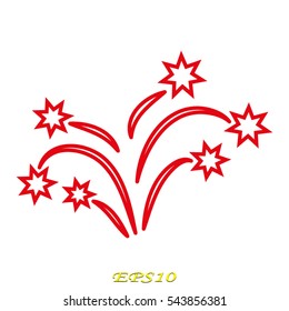 fireworks, icon,, vector illustration eps10