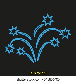 fireworks, icon,, vector illustration eps10