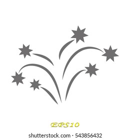 fireworks, icon,, vector illustration eps10