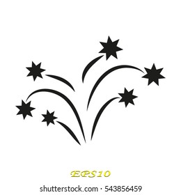 fireworks, icon,, vector illustration eps10