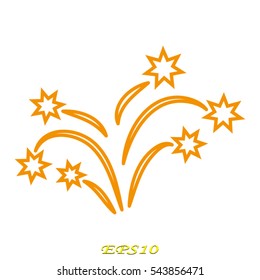 fireworks, icon,, vector illustration eps10