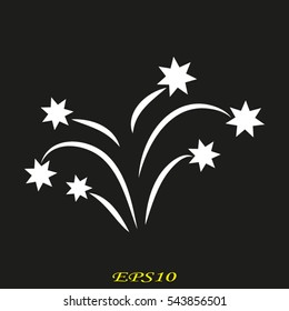 fireworks, icon,, vector illustration eps10