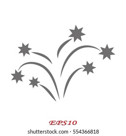 fireworks, icon, vector illustration eps10