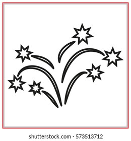 fireworks, icon, vector illustration eps10