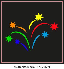 fireworks, icon, vector illustration eps10
