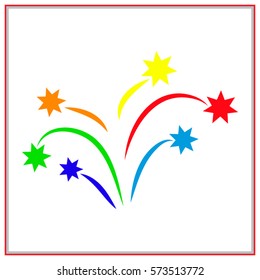 fireworks, icon, vector illustration eps10