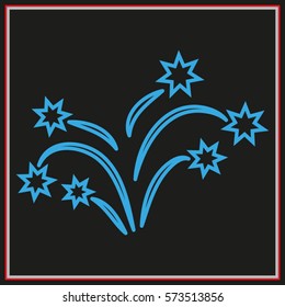 fireworks, icon, vector illustration eps10