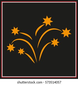 fireworks, icon, vector illustration eps10
