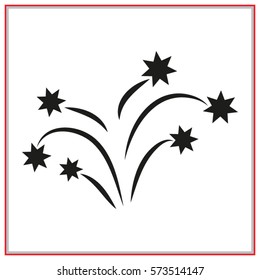 fireworks, icon, vector illustration eps10