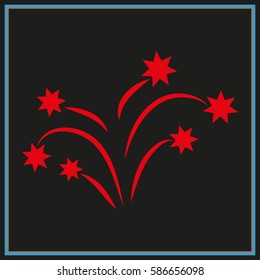 fireworks, icon, vector illustration eps10
