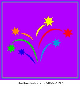 fireworks, icon, vector illustration eps10
