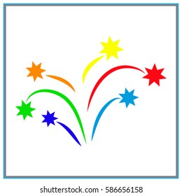 fireworks, icon, vector illustration eps10
