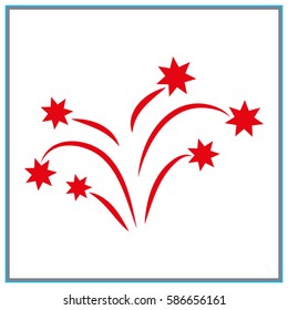 fireworks, icon, vector illustration eps10

