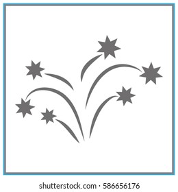 fireworks, icon, vector illustration eps10
