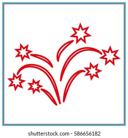 fireworks, icon, vector illustration eps10
