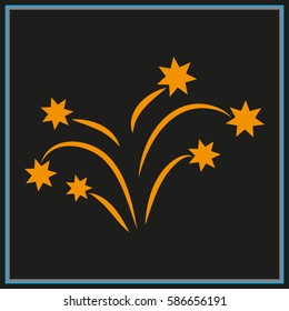 fireworks, icon, vector illustration eps10
