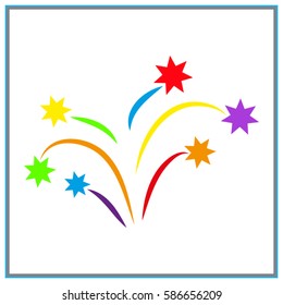 fireworks, icon, vector illustration eps10

