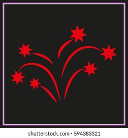 fireworks, icon, vector illustration eps10