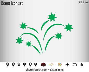 fireworks, icon, vector illustration eps10