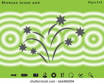 fireworks, icon, vector illustration eps10