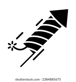 Ilustración de vectores de iconos de fuegos artificiales aislada en fondo transparente. Uso para Navidad, Decoración, Tarjeta de felicitación Etc.