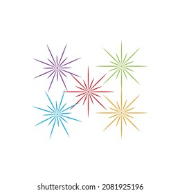 Fireworks icon vector illustration logo design