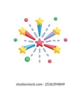 fireworks icon vector illustration style