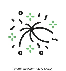 Fireworks icon vector image. Can also be used for Carnival. Suitable for mobile apps, web apps and print media.