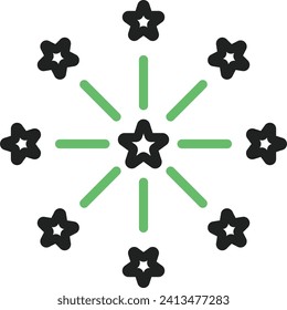 Fireworks icon vector image. Suitable for mobile application web application and print media.