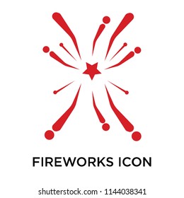 Fireworks icon vector isolated on white background for your web and mobile app design, Fireworks logo concept