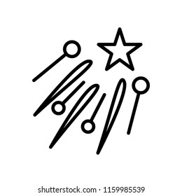 Fireworks icon vector isolated on white background, Fireworks transparent sign