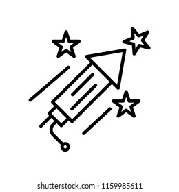 Fireworks icon vector isolated on white background, Fireworks transparent sign