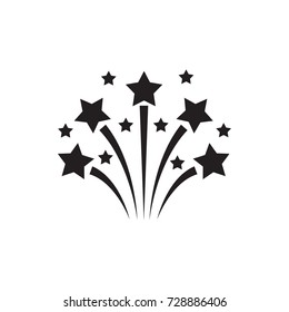 fireworks icon vector isolated on white background