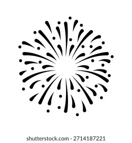 fireworks icon vector line art illustration fire work outline design