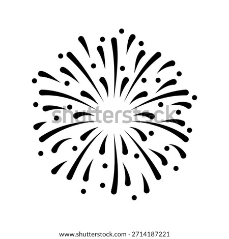fireworks icon vector line art illustration fire work outline design