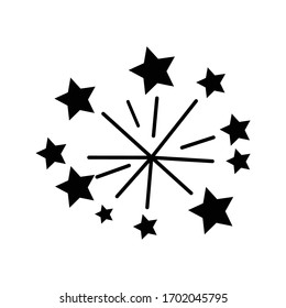 Fireworks icon vector on white background