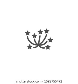 Fireworks icon, vector sign, flat pictogram isolated on white. logo illustration Salute star icon in simple design on a white background
