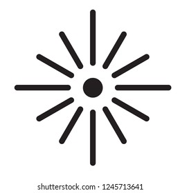Fireworks icon, vector sign on white. logo illustration Festival and event, celebrate and party
