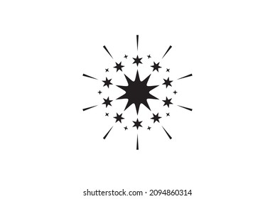 fireworks icon vector. useful for party and celebration design elements.