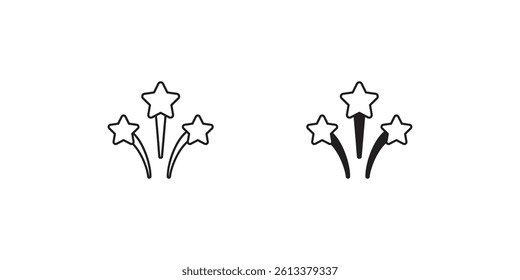 fireworks icon with white background vector stock illustration