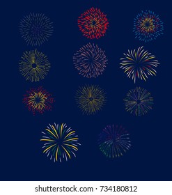 Fireworks icons set