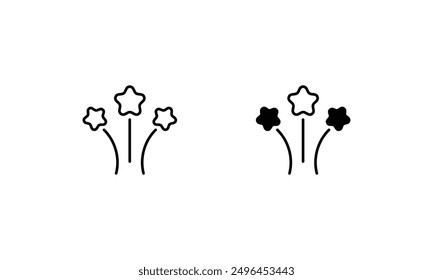 Conjunto de iconos de fuegos artificiales Vector ilustración de stock
