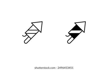 Conjunto de iconos de fuegos artificiales Vector ilustración de stock