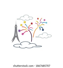 fireworks illustration new year vector design colorful