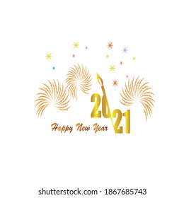 fireworks illustration new year vector design colorful