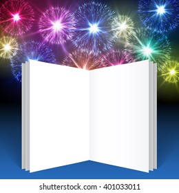 Fireworks, illustration for your postcards
