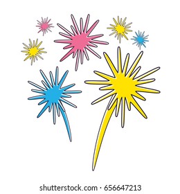 Fireworks isolated.