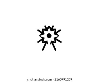 Fireworks isolated vector illustration icon. Fireworks emoji illustration icon