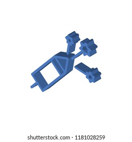 Fireworks isometric left top view 3D icon