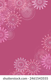 Fireworks Japanese paper Hot Summer Background